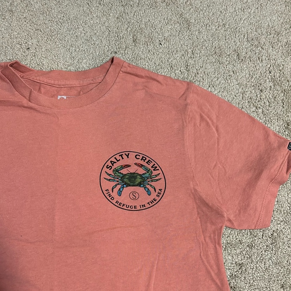 pink salty crew tshirt size medium worn very little like new - Picture 1 of 3